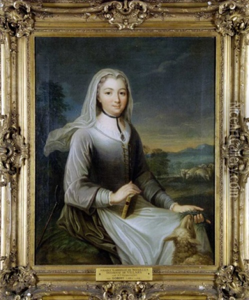 Gabrielle Amable De Noailles, Duchesse De Villars, En Sainte Genevieve Oil Painting - Pierre Gobert
