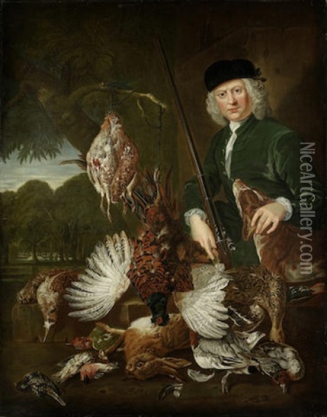 A Huntsman With His Spoils Oil Painting - Pieter Casteels III