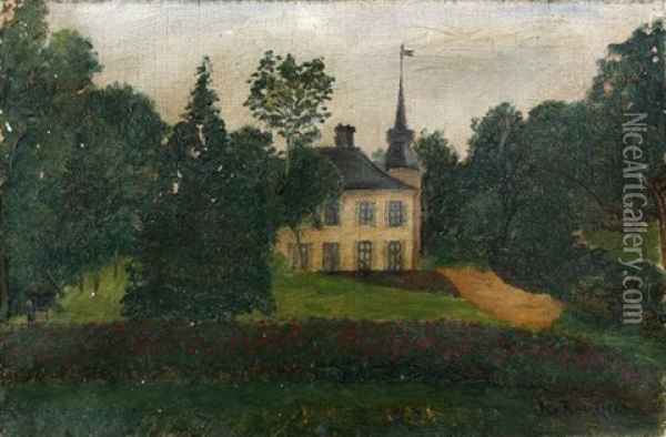 Chateau De Crepy En Valois Oil Painting - Henri Rousseau