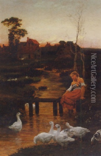 Goosey, Goosey Gander Oil Painting - Alice (Alice Morgan) Havers