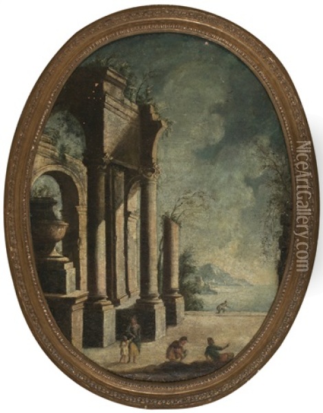 Caprichos De Ruinas Oil Painting - Giovanni Paolo Panini