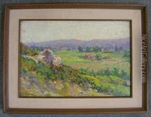 View In Provence Oil Painting - Justin Jules Claverie