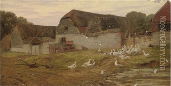 The Hatch Farm Oil Painting - Frank Walton
