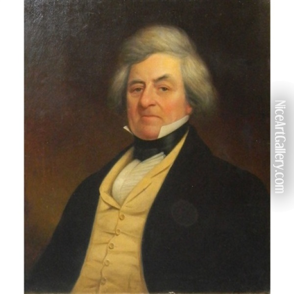 Portrait Of A Gentleman Oil Painting - Calvin Curtis