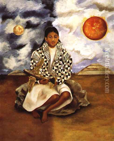 Portrait Of Lucha Maria Girl From Tehuacan 1942 Oil Painting - Frida Kahlo