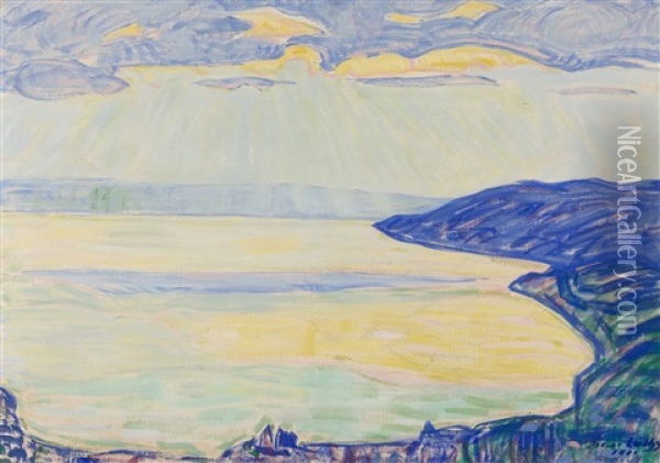 Blick Auf Den Lago Maggiore Oil Painting - Oscar Wilhelm Luethy