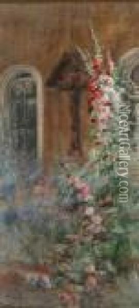 The Cloister Garden Oil Painting - Mildred Anne Butler