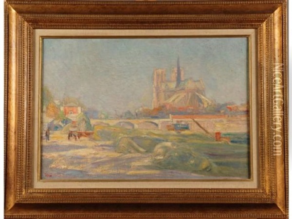 Notre Dame De Paris Oil Painting - Hippolyte Petitjean