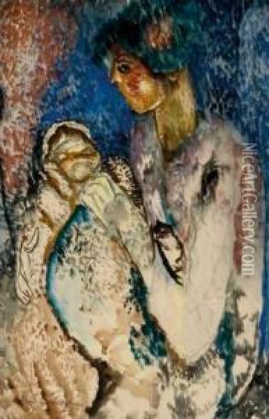 Mother And Child Oil Painting - Frances Mary Hodgkins