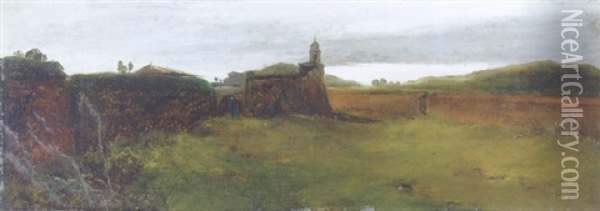 Landschaft Mit Kapelle Oil Painting - Carl Blechen