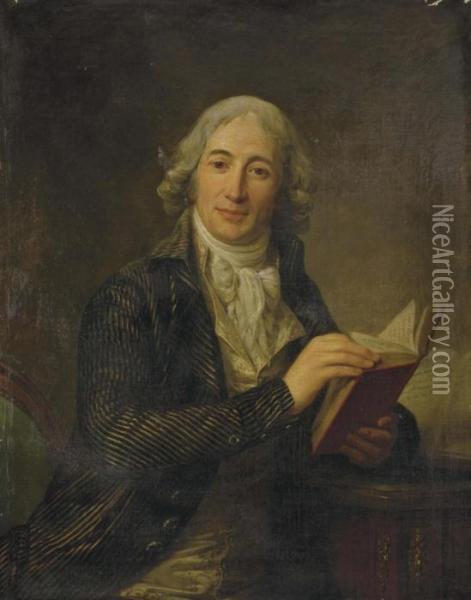 Portrait Du Ministre Etienne-louis-hector De Joly Oil Painting - Antoine Vestier
