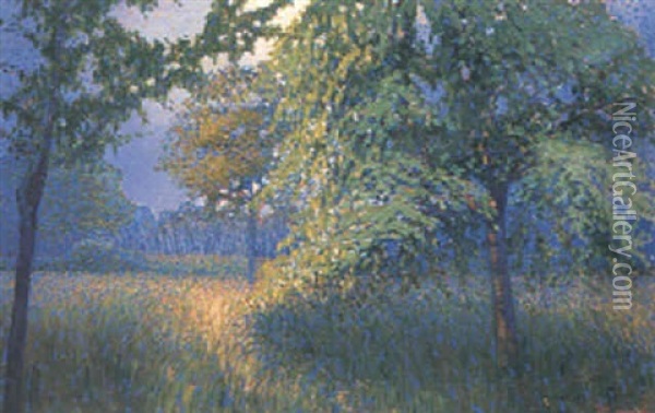Sommerliche Wiesenlandschaft Oil Painting - Berthe Lassieur