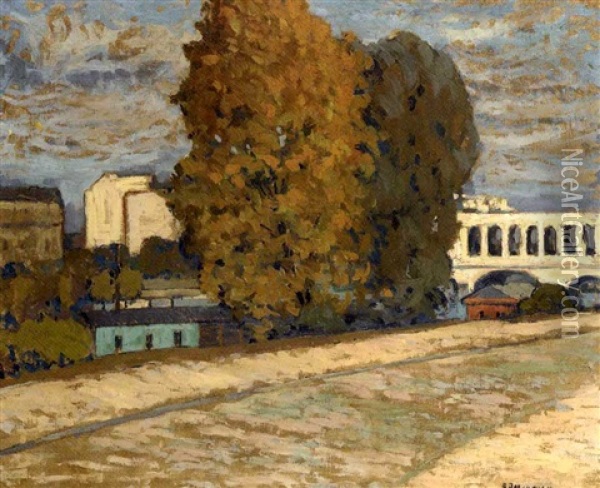 View Of Paris Oil Painting - Alexandre Altmann