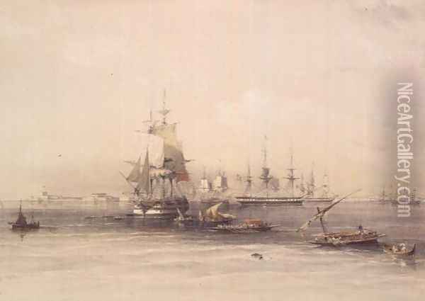 Approach to Alexandria, from Egypt and Nubia, Vol.3 Oil Painting - David Roberts