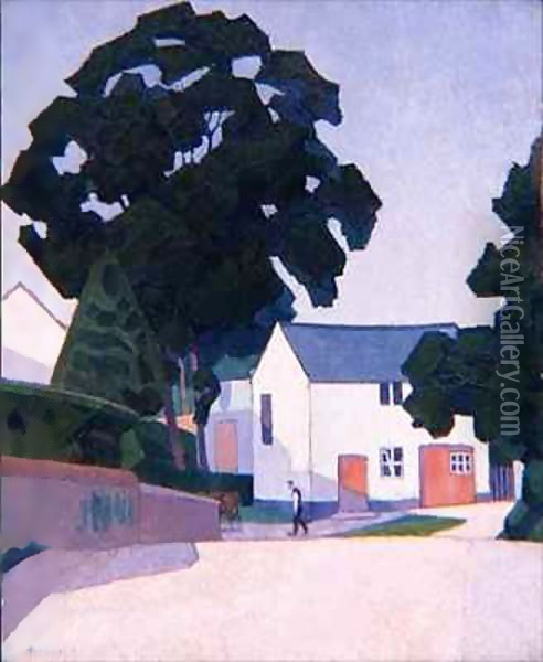 Culm Bridge, Hemyock Oil Painting - Robert Polhill Bevan