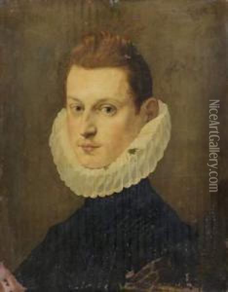 Portrait D'homme A La Collerette De Dentelle Oil Painting - Frans Pourbus the younger