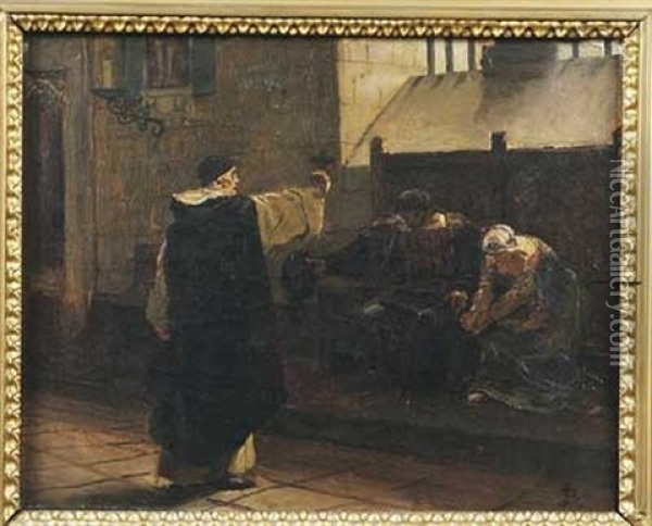 Le Grand Inquisiteur Chez Les Rois Catholiques Dits Sixte Iv Et Torquemada Oil Painting - Jean Paul Laurens