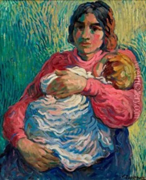 Maternity Oil Painting - Nicolas Tarkhoff