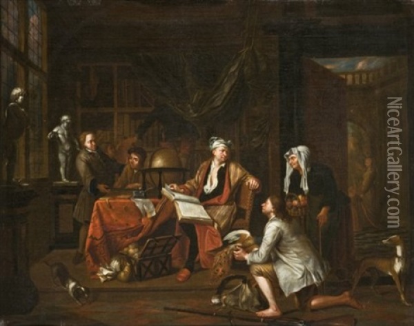 Le Paiement De La Dime Oil Painting - Balthasar Van Den Bossche