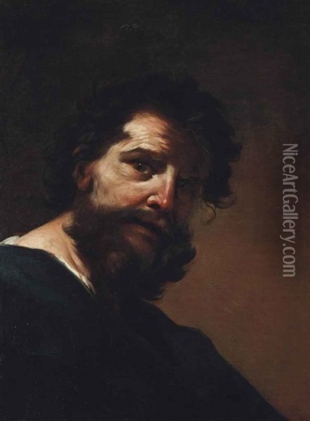 Head Of A Saint Oil Painting - Giacinto Brandi
