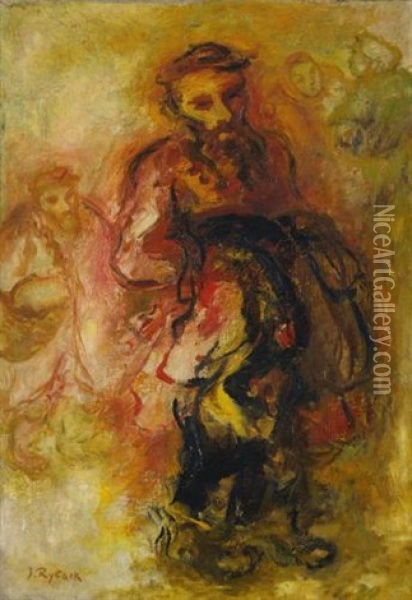 Marchand De Chiffons Oil Painting - Issachar ber Ryback