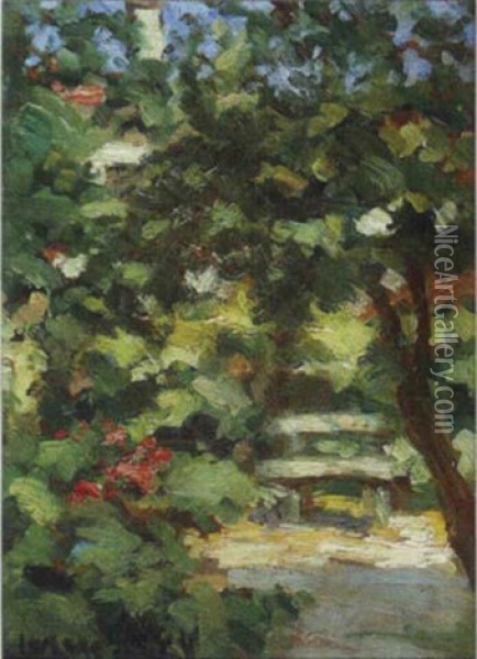 Les Jardins Du Baron D'erlanger A Sidi Bou Said Oil Painting -  Lazare-Levy