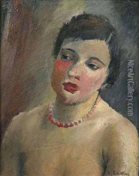 Portrait De Jeune Femme Oil Painting - Vera Rockline