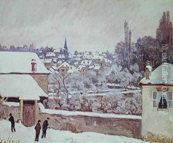 Winter in Louveciennes, 1876 Oil Painting - Alfred Sisley