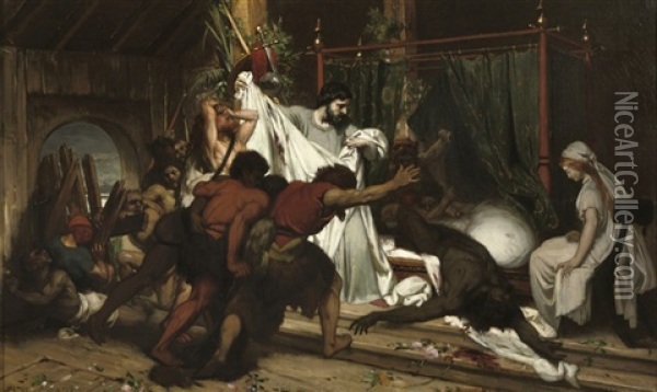 Historical Scene Oil Painting - Pierre Jan van der Ouderaa