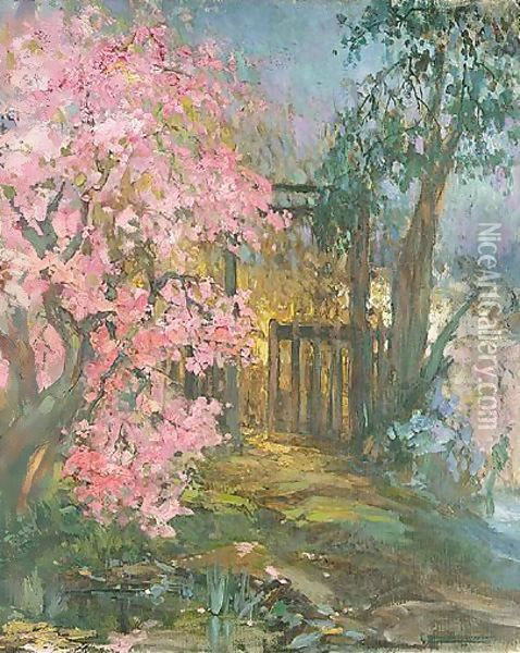 Cherry Blossom 2 Oil Painting - Pierre Amede Marcel-Beronneau