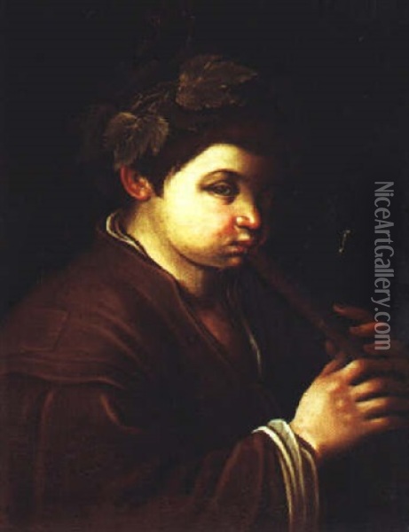 Flotenspielender Knabe Oil Painting - Francesco Bassano the Younger