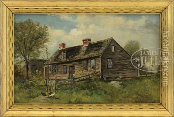 The Old Lincoln House. Cohasset Oil Painting - Frank Henry Shapleigh