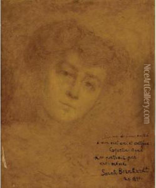 Self-portrait Oil Painting - Sarah Bernhardt