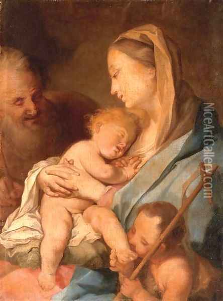 The Holy Family with the Infant Saint John the Baptist Oil Painting - Ignazio Stella (see Stern Ignaz)