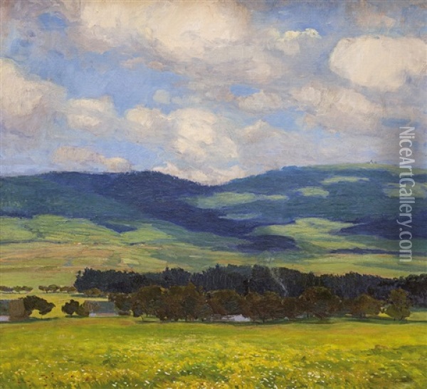 Krajina V Podhuri Oil Painting - Karel Langer