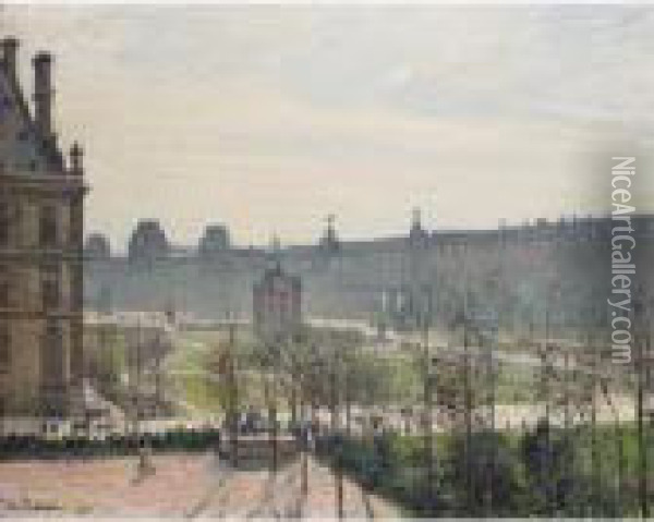 Le Carrousel, Matin D'automne Oil Painting - Camille Pissarro