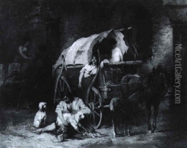 Rast Der Zigeuner Oil Painting - Adolf Werbel