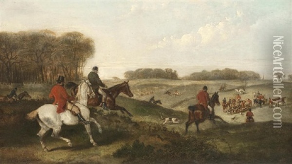 Hunting Scene Oil Painting - Charles Shayer