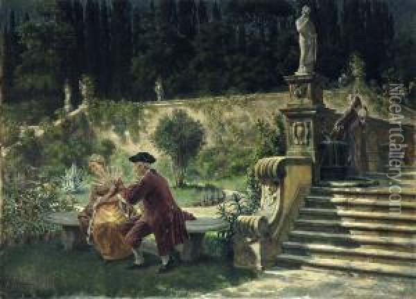 Nel Parco Oil Painting - Jean, Giovanni Lessi
