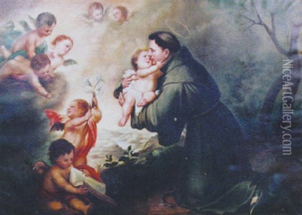 The Vision Of St. Anthony Oil Painting - Bartolome Esteban Murillo