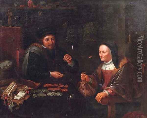 The tax collector Oil Painting - David The Younger Teniers