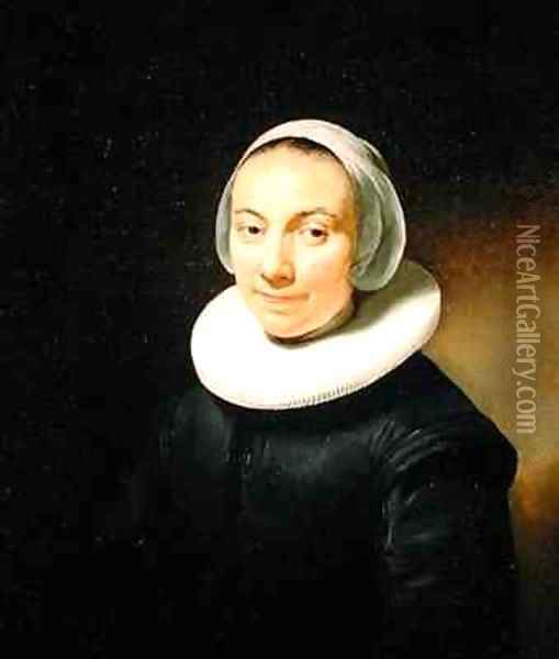 Portrait of a Lady Oil Painting - Govert Teunisz. Flinck