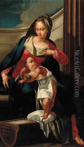 The Madonna and Child Oil Painting - Giambettino Cignaroli