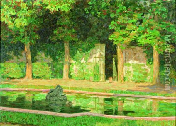 Trianon Sous Bois Oil Painting - Reitz Sigisbert Chretien Bosch