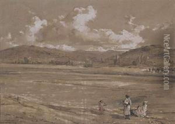 Ruiunes Romaines Sur L````````adire Oil Painting - Louis Desiree Thienon