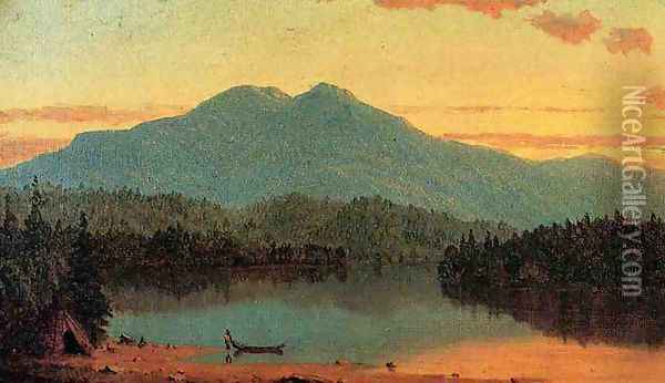 Indian Twilight Oil Painting - Sanford Robinson Gifford