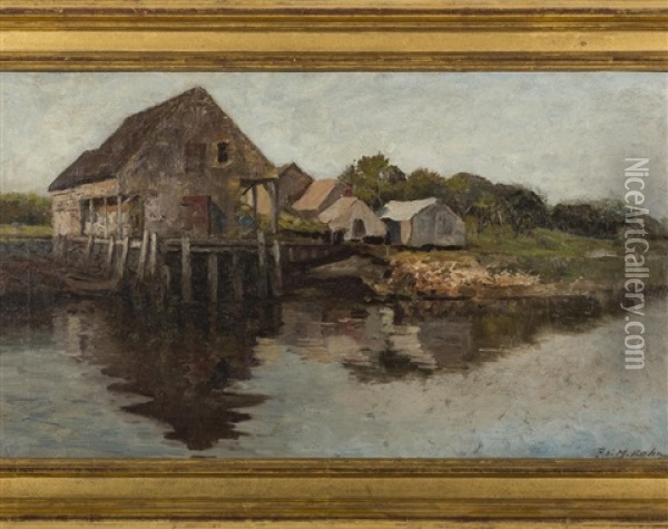 Magnolia Docks Oil Painting - Frank Knox Morton Rehn