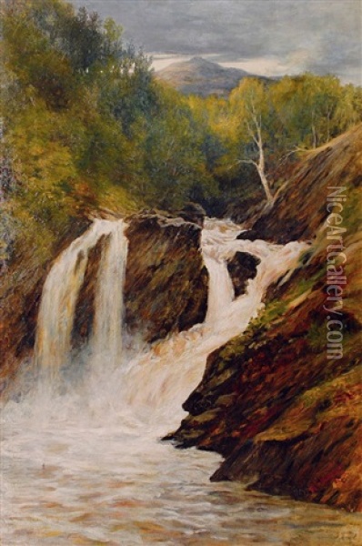Landschaft In Sudafrika Mit Wasserfall Oil Painting - William Fleming Vallance