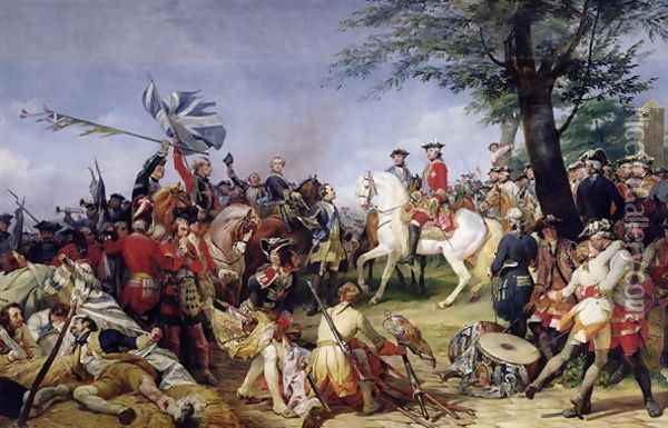 The Battle of Fontenoy, 11th May 1745, 1828 Oil Painting - Horace Vernet