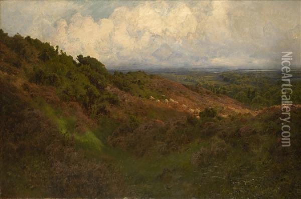 Extensivesummer Landscape Oil Painting - John Clayton Adams